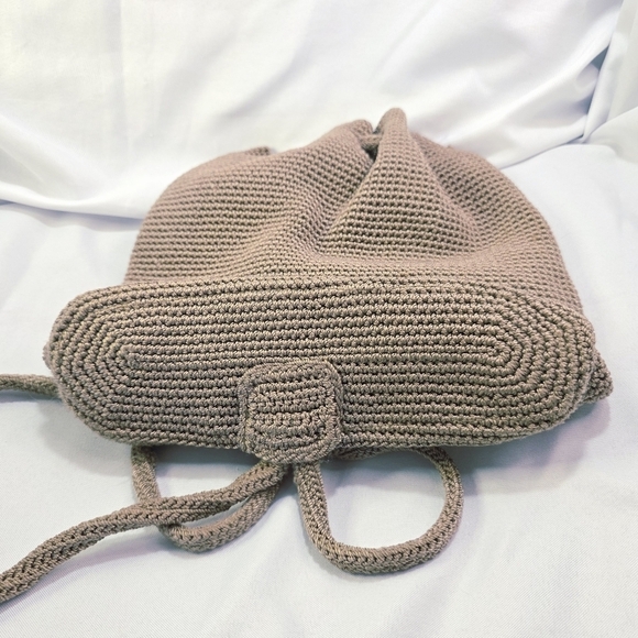 The Sak Y2K Crochet Backpack Boho Festival Brown 12 x 12 Inch - Picture 2 of 10